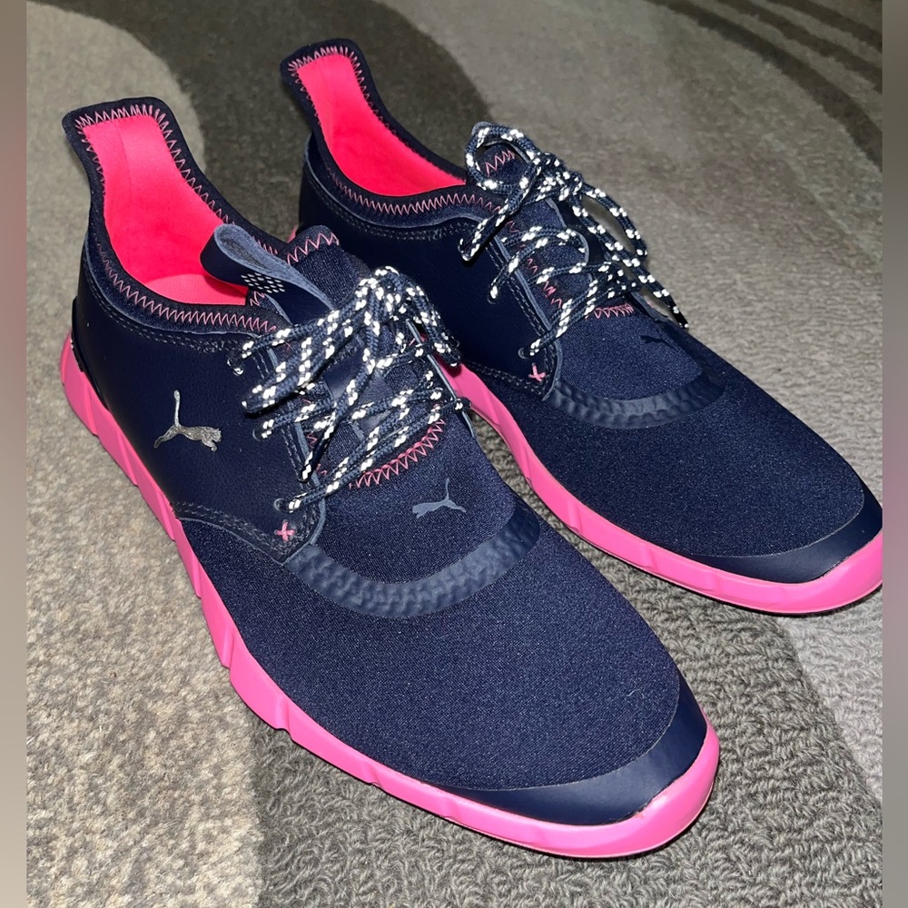 *NWoT* Puma GOLF IGNITE Spikeless  Women's Golf Shoe - Size 7.5 (fit 8)Blue/Pink